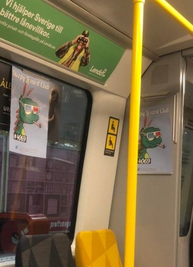 SleepyLizardNFT's tweet photo. #NFT Lizards spotted on trains in central Stockholm👀🦎 See you all lizards in Europe!!🦎🌍https://t.co/lu7YBqQ1ks

#NFT #NFTs #NFTGiveaway #NFTCommunity #nftart #NFTdrop #NFTProject #nftcollector https://t.co/rkctdT7Ear