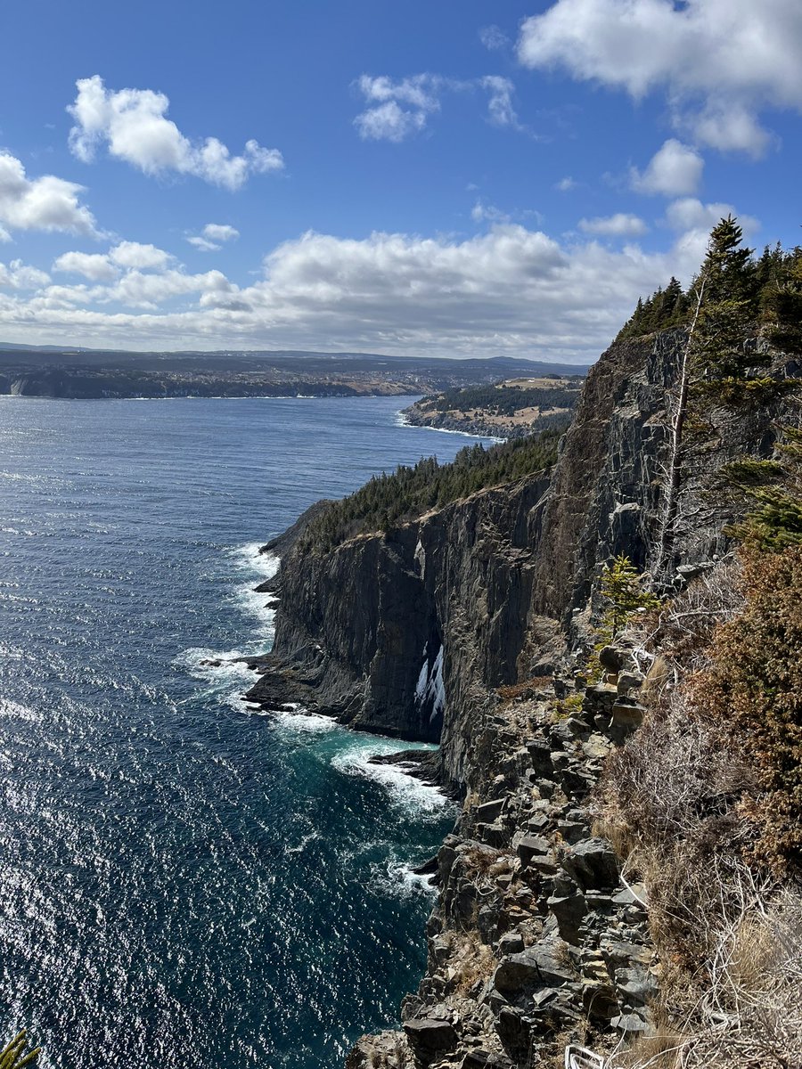 AmandaCMcCallum's tweet photo. Father Troy’s Path … always a weekend favourite. The weather cleared so we could enjoy the dramatic coastal cliff views. This is a scenic, easy, 8.9 km trail from Flatrock to Torbay on the @EastCoastTrail

#HikeNL #ExploreNL #DiscoverNL #AdventureNL #Trails #ECTlove https://t.co/GNczoqIQ26
