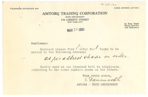 In 1927 Stalin appointed Saul Bron as the CEO of Amtorg Trading Corporation. Theoretically Amtorg was an American corporation. In practice though it was a Soviet proxy controlled by Politburo. It was a monopoly controlling all the Soviet-American trade