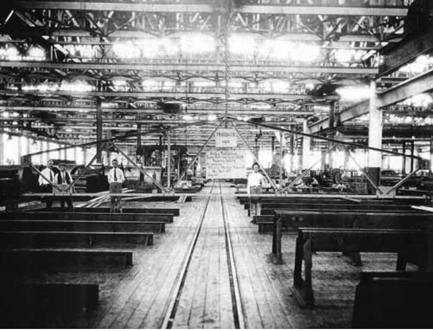 "Structural steel elements were prefabricated in New York by McClintic-Marshall Products (Bethlehem Steel Corp), shipped in a knock-down state to Stalingrad, via Black Sea and Volga, then assembled under the supervision of American builders and engineers selected by Kahn’s firm"