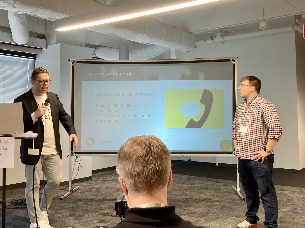paul_wertz's tweet photo. Charles Topping walks through getting important information on your potential product from the buyer. #pcampatl https://t.co/mD91XztJlb