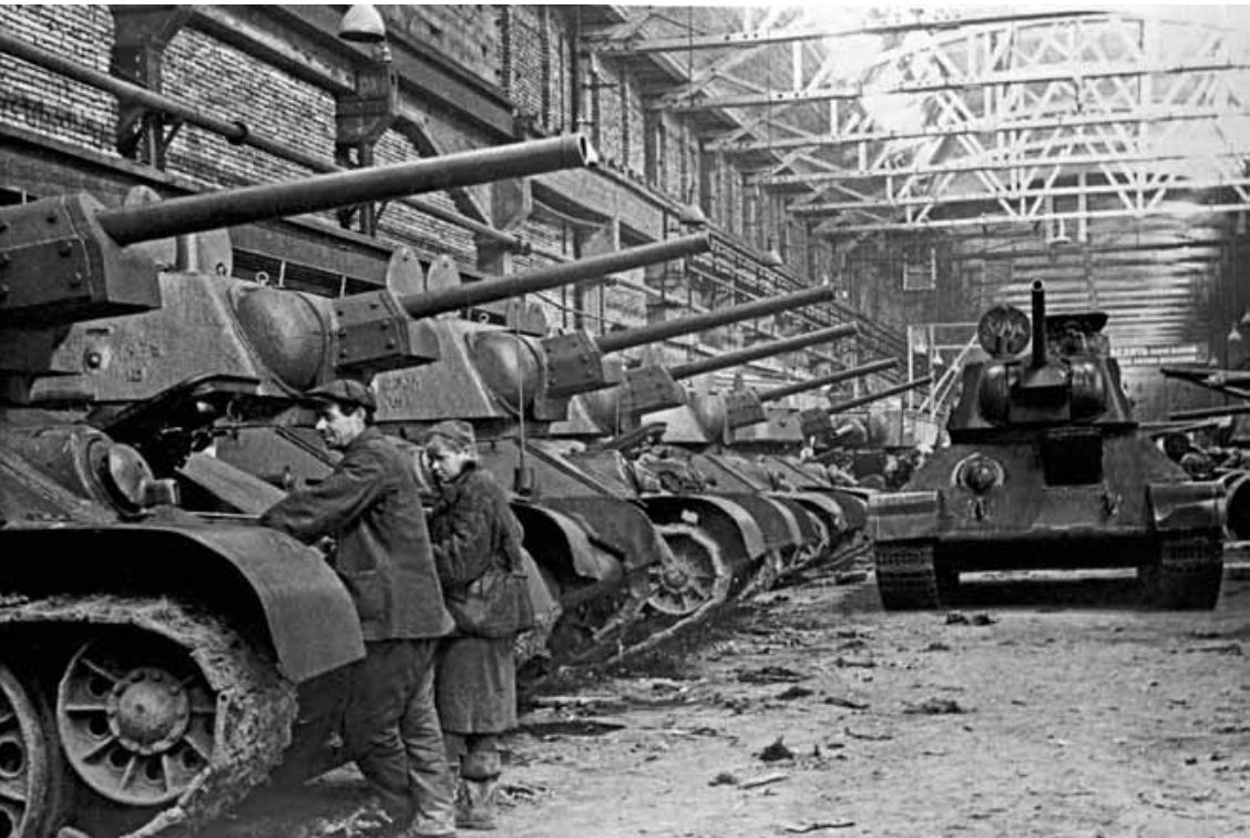 In 1941 and 1942 Stalingrad tractor plant would be the main producer of famous T-34 tanks which contributed so much into the Soviet victory. T-34 is glorified as the example of Soviet engineering genius. Not wrong. But it was assembled on American-built plants and infrastructure