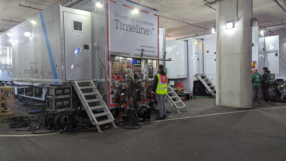 BryceTV's tweet photo. We are back in Dublin for #IREvSCO @Timeline_TV now branded OB7 a remote production for @ITVSport with the addition of pitch pres this time. @NEP_UKI providing host pictures. Great to see the whole stadium standing in support of #Ukraine️ 🇺🇦 https://t.co/p38hMfAZDA
