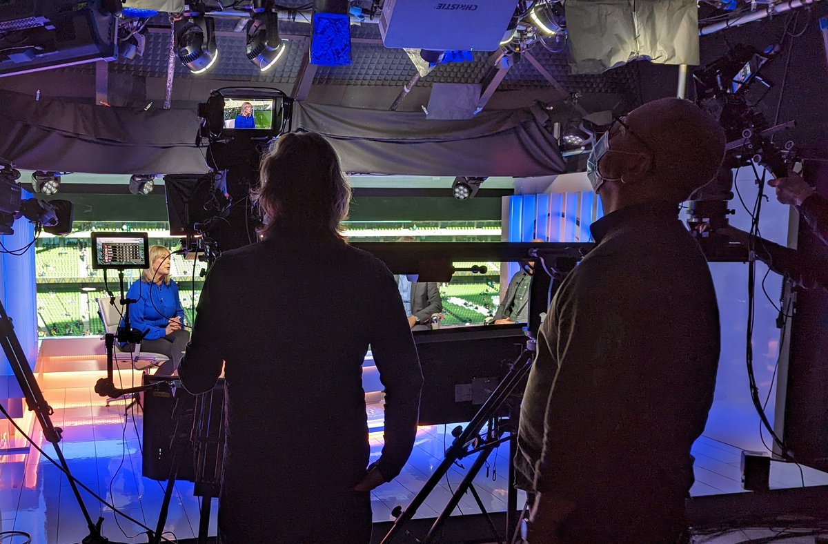 BryceTV's tweet photo. We are back in Dublin for #IREvSCO @Timeline_TV now branded OB7 a remote production for @ITVSport with the addition of pitch pres this time. @NEP_UKI providing host pictures. Great to see the whole stadium standing in support of #Ukraine️ 🇺🇦 https://t.co/p38hMfAZDA