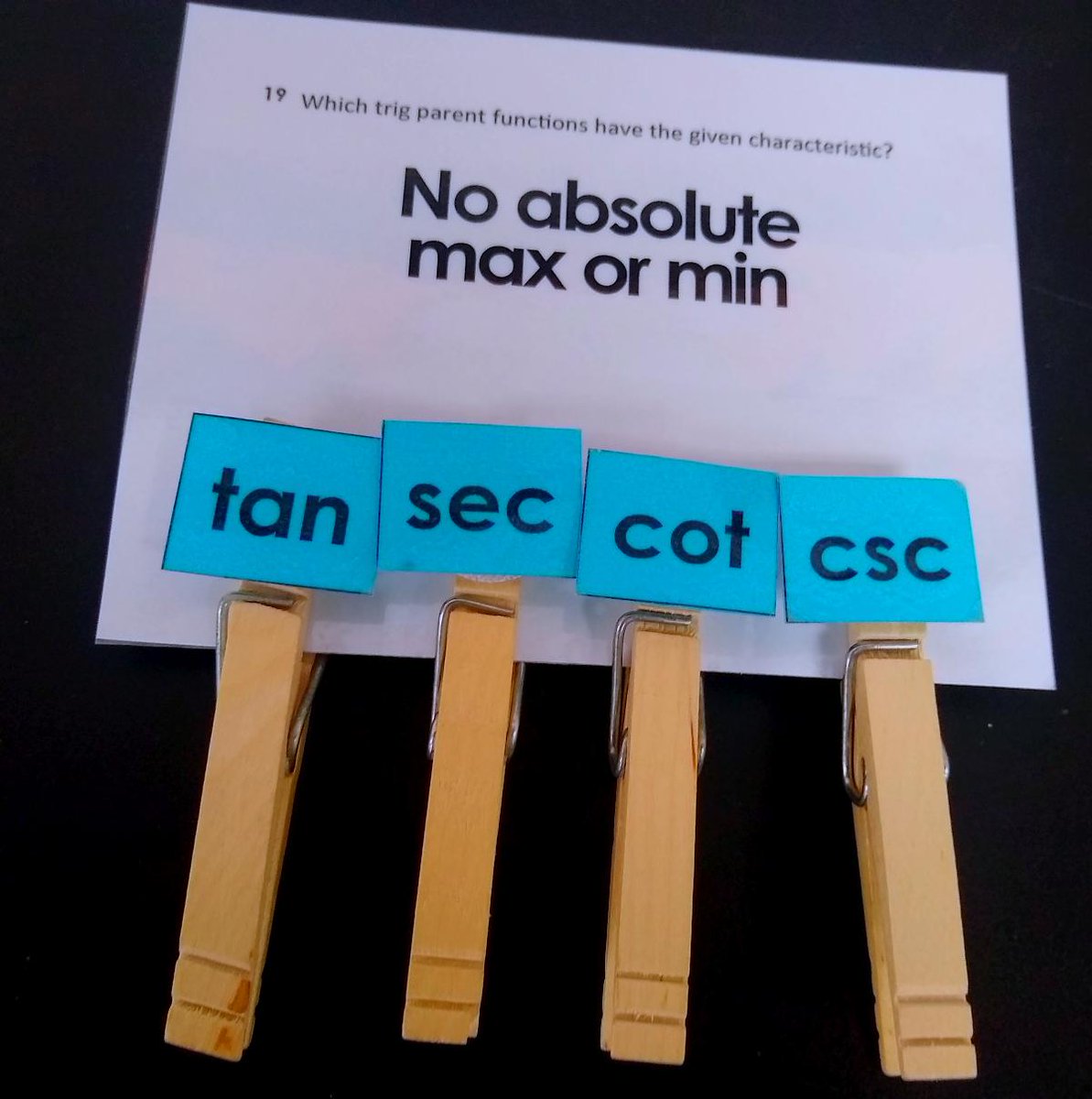 mathequalslove's tweet photo. Parent Graphs of Trig Functions Clothespin Matching Activity 

This was a fun activity to put together. It was inspired by a worksheet I found online several years ago.  

https://t.co/kzivLeY5zV

#mtbos #iteachmath #teach180 #precalchat #precalcchat https://t.co/MRDV9OOTCr