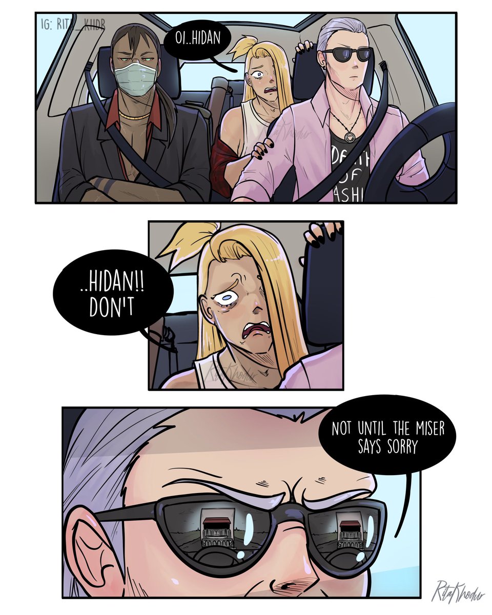 Never ride with immortals 😐 #hidan #kakuzu #deidara #akatsuki