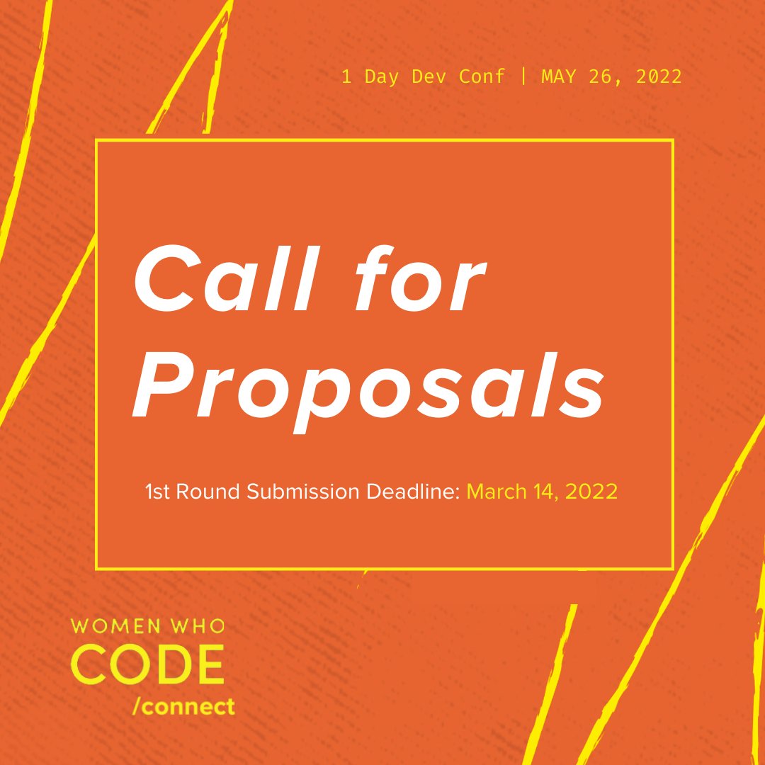 WomenWhoCode's tweet image. 📢  #CFP is open for CONNECT⚡ Recharge! Join us May 26th and share a new technical tool, teach an exciting new framework, or showcase your latest coding insights.
Submit your proposal: womenwhocode.com/connect-cfp
#wwcode
#womenwhocode
#womenintech