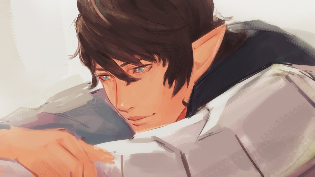 Back to drawing more temple knight stuff :) #FFXIVART #FF14 #Aymeric