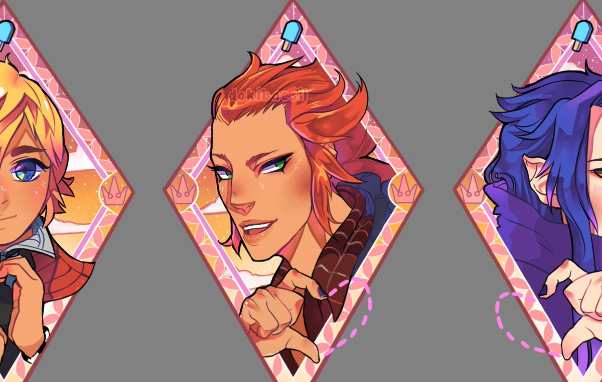 dokibaesil's tweet photo. WIPs for the #kingdomhearts charms! These are mostly done, I just need to do some editing.

I'm thinking of putting these up for preorder in a couple of days! https://t.co/5voSEWYYBi