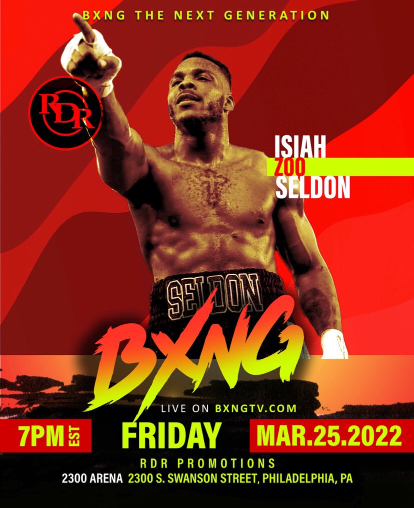 Uncle just hit me up with the poster 🔥 Pop out on March 25th @ 2300 Arena for the Main Event. #TeamSeldon