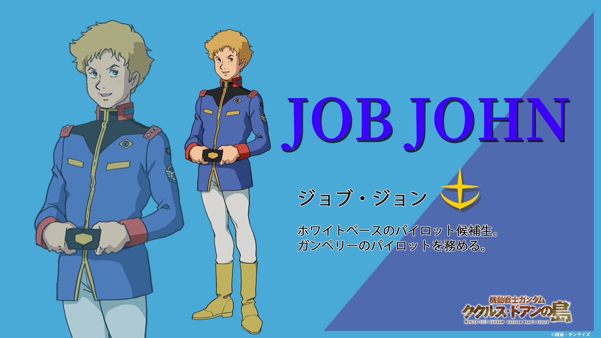 機動戦士ガンダム ククルス ドアンの島 ホワイトベースクルー設定画公開 ジョブ ジョン 機動戦士ガンダム ククルス ドアンの島 22年6月3日 金 全国ロードショー 公開まで約2 か月半 ククルス ドアンの島 機動戦士ガンダム
