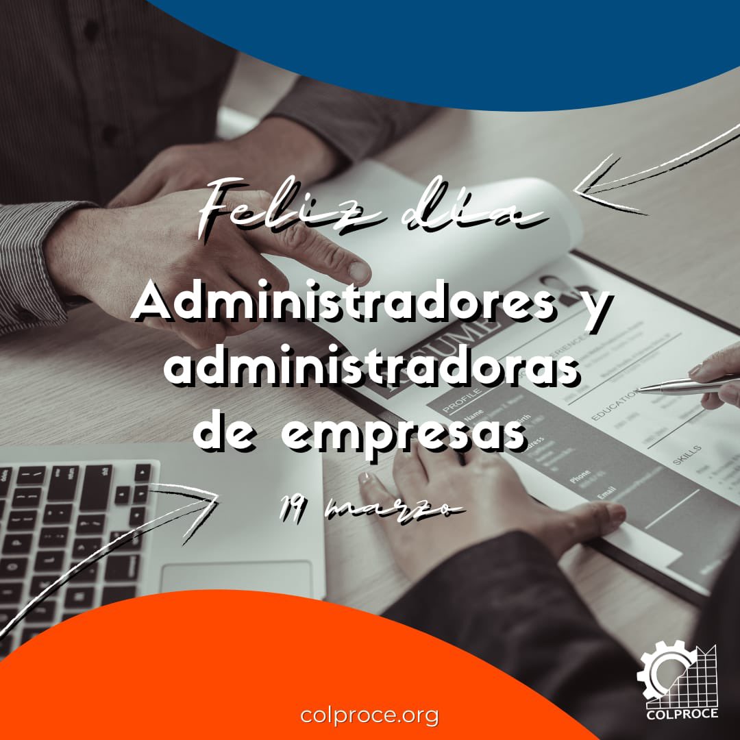 Colproce_SV's tweet photo. 🔷 DÍA DEL ADMINISTRADOR Y LA ADMINISTRADORA DE EMPRESAS 🔶
Saludamos y felicitamos a todos y todas las que desempeñan esta profesión.
#19demarzo
#Colproce https://t.co/LpMv2WWvhf