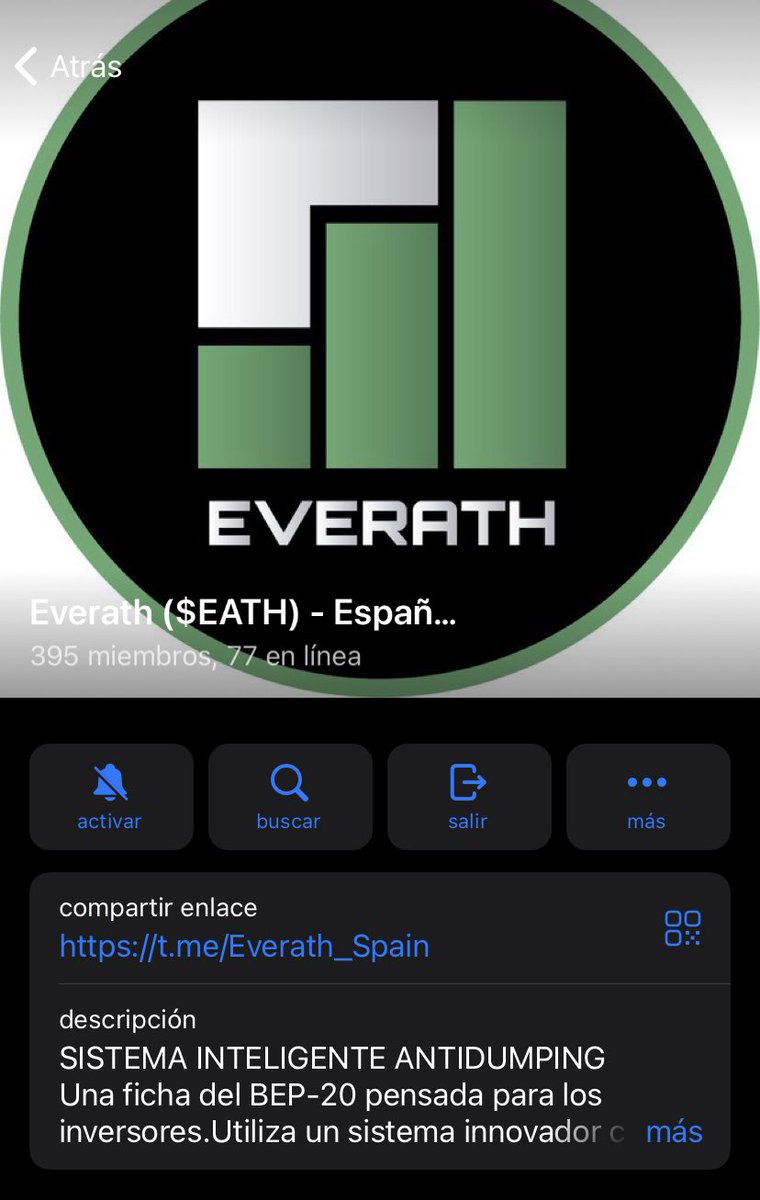 La comunidad de telegram de @EverathOfficial 

t.me/Everath_Spain

Pásate y entérate  de que trata el Primer Proyecto satélite de @BabyBitcoinBSC 

Sistema antidump y oráculo activo.
Es excelente el laburo q están haciendo.