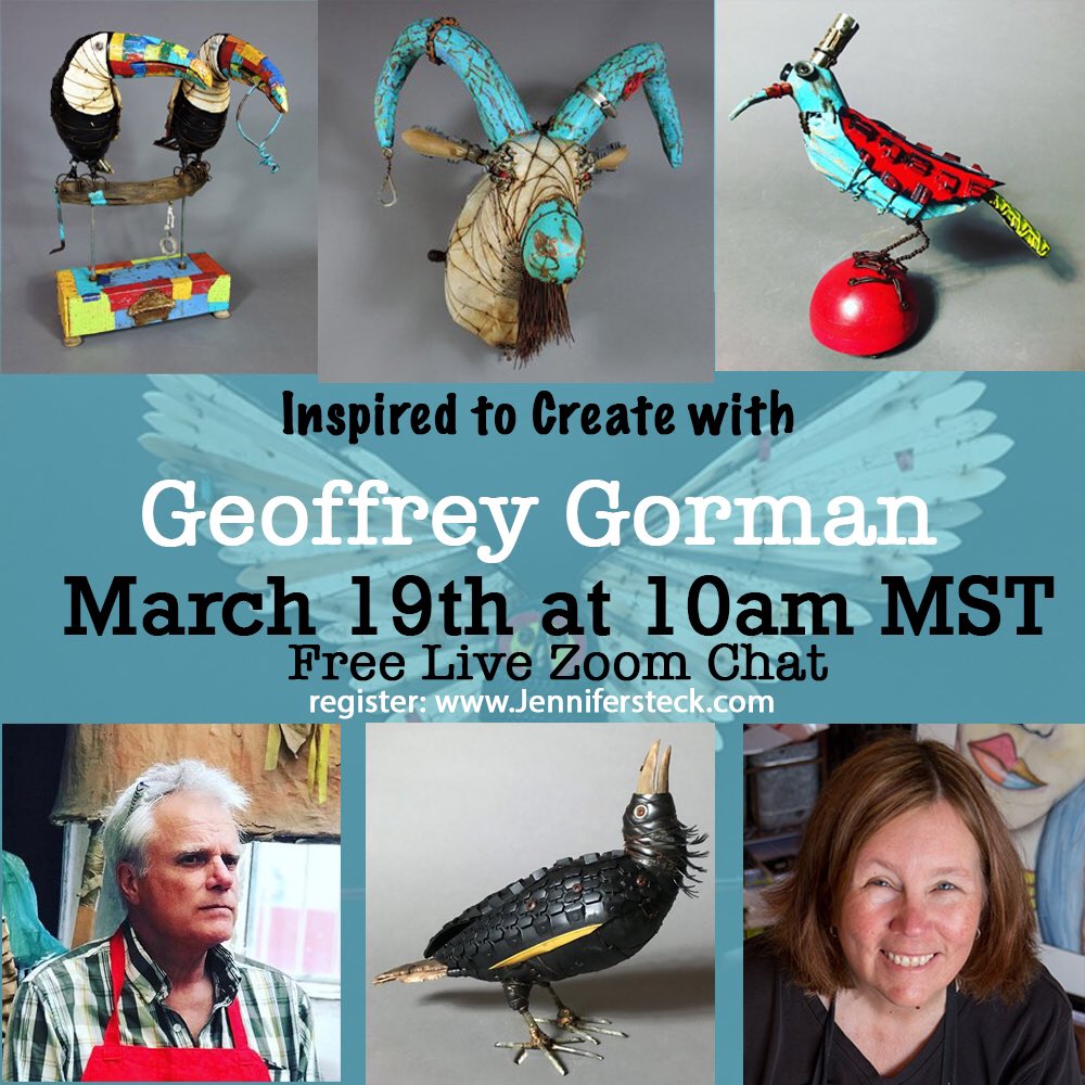 jennifersteck's tweet photo. Interviewing artist #geoffreygorman this morning. The video will be available in a few days on my website. Looking for #artistinspiration? #ArtistOnTwitter https://t.co/xnapHBKjkt