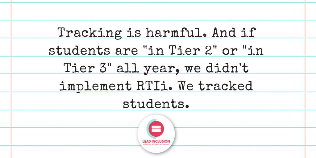 leeannjung's tweet image. 💥If students stay in a “Tier 2 class&quot; or &quot;in Tier 3&quot; all year, we didn&apos;t implement MTSS/RTIi. We simply tracked students. 💥 #LeadInclusion #edchat #spedchat #inclusion #udl #udlchat #mtss #successforall #rti