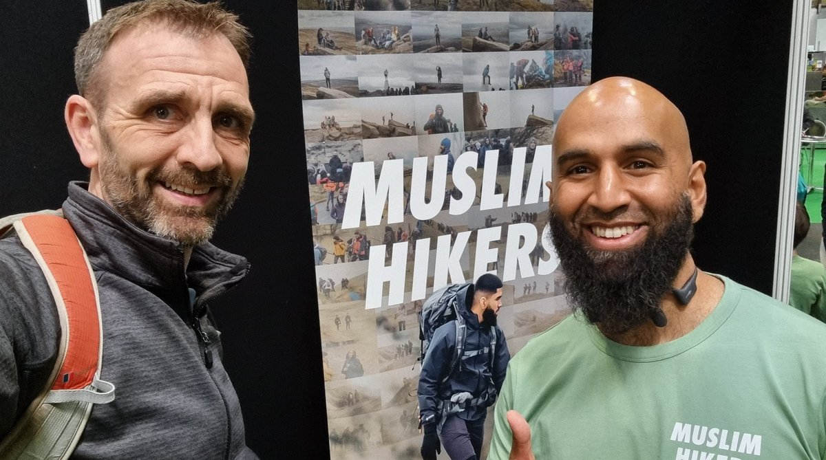 chrisjlines's tweet photo. I found Haroon Mota inside for once, but still very much on @Muslim_Hikers duty at the @natoutdoorexpo. It was great to chat.
#getoutside #itsgreatoutthere https://t.co/zCv58kvWyf