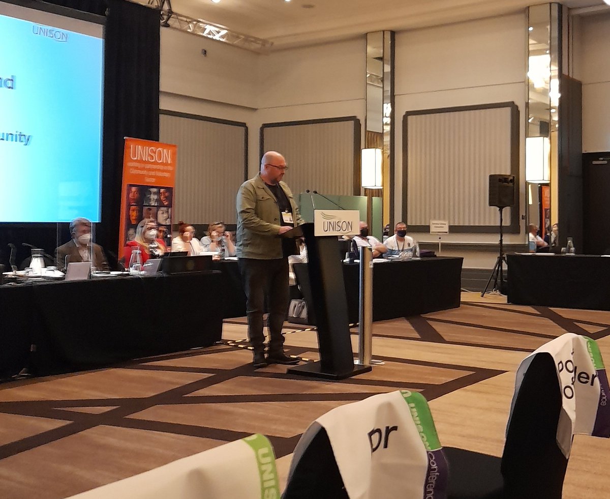 grayee's tweet photo. Conference opened with @UNISONCommVol SGE Chair Malcoln Gray, presented on our annual report then a report by SOC chair. 1st motion is on organising to achieve fairer pay in social care. #ucommunity https://t.co/l5QVftQiHE