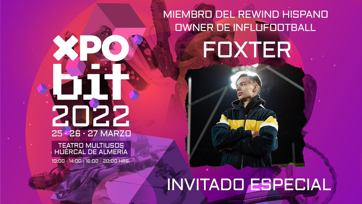 Tenemos el honor de anunciar a un invitado muy especial que ya forma parte de la #familiaarcadebits, <a href="/FoxterGG/">FoxTer</a>. 
Miembro del Rewind Hispano de Alecmolon, Owner de Influfootball y un gran Caster, aunque hay que achucharle para que muestre su talento, cosa que haremos en XpoBit.