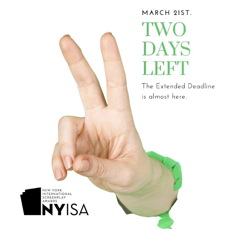 NYISAwards's tweet image. Last 2 days to submit! Check out the prizes and the Sponsors! Submit via filmfreeway.com/NYISA!
✨
#screenwritercommunity #screenplay