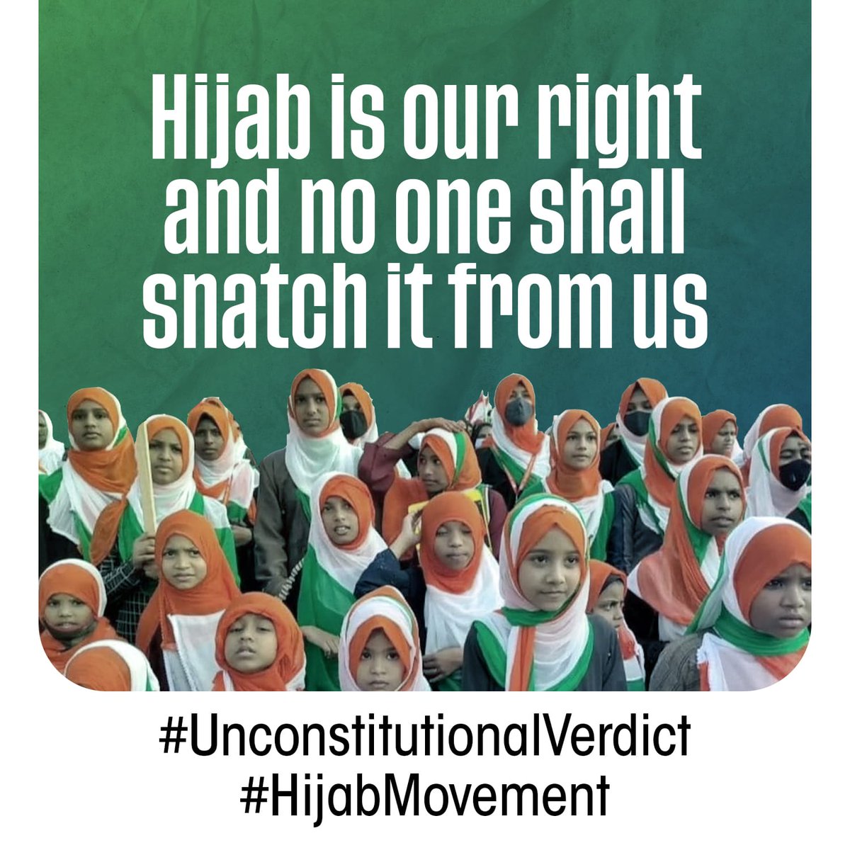 Arifa222's tweet photo. Courts are the hopes to the oppressed to get justice. How courts can push us towards oppression?
#HijabMovement
#HijabMeraHaqHai https://t.co/F1SVoPCId2