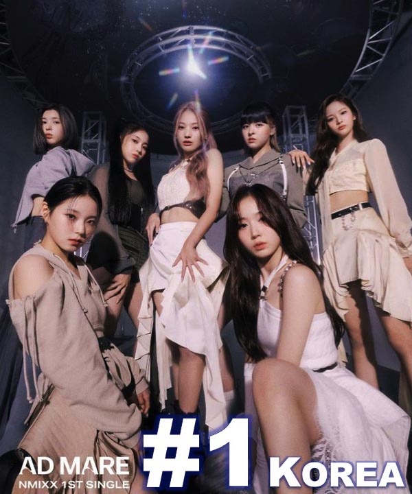WORLDMUSICAWARD's tweet photo. New Korean Rookie Star Group #NMIXX lands at #1 on the #GaonAlbumChart in Korea with their new Single Album #ADMARE!💪💿💥🥇🇰🇷👑👑👑👑👑👑👑💖@NMIXX_official
🎥:https://t.co/gLw83s8X3S
🔗https://t.co/CTXQQLdVGB https://t.co/uLbuZjlfcA