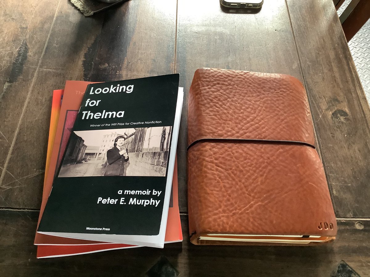 JDOriani's tweet photo. Just finished Peter E Murphy’s (@MurphyWriting) memoir chapbook, “Looking for Thelma” in a single sitting—love, love, love! I’ve never been a fan of 2nd person POV, but Peter effortlessly draws the reader into the story with his unique voice. https://t.co/asxthVsuRR https://t.co/LrR8k1ffrS