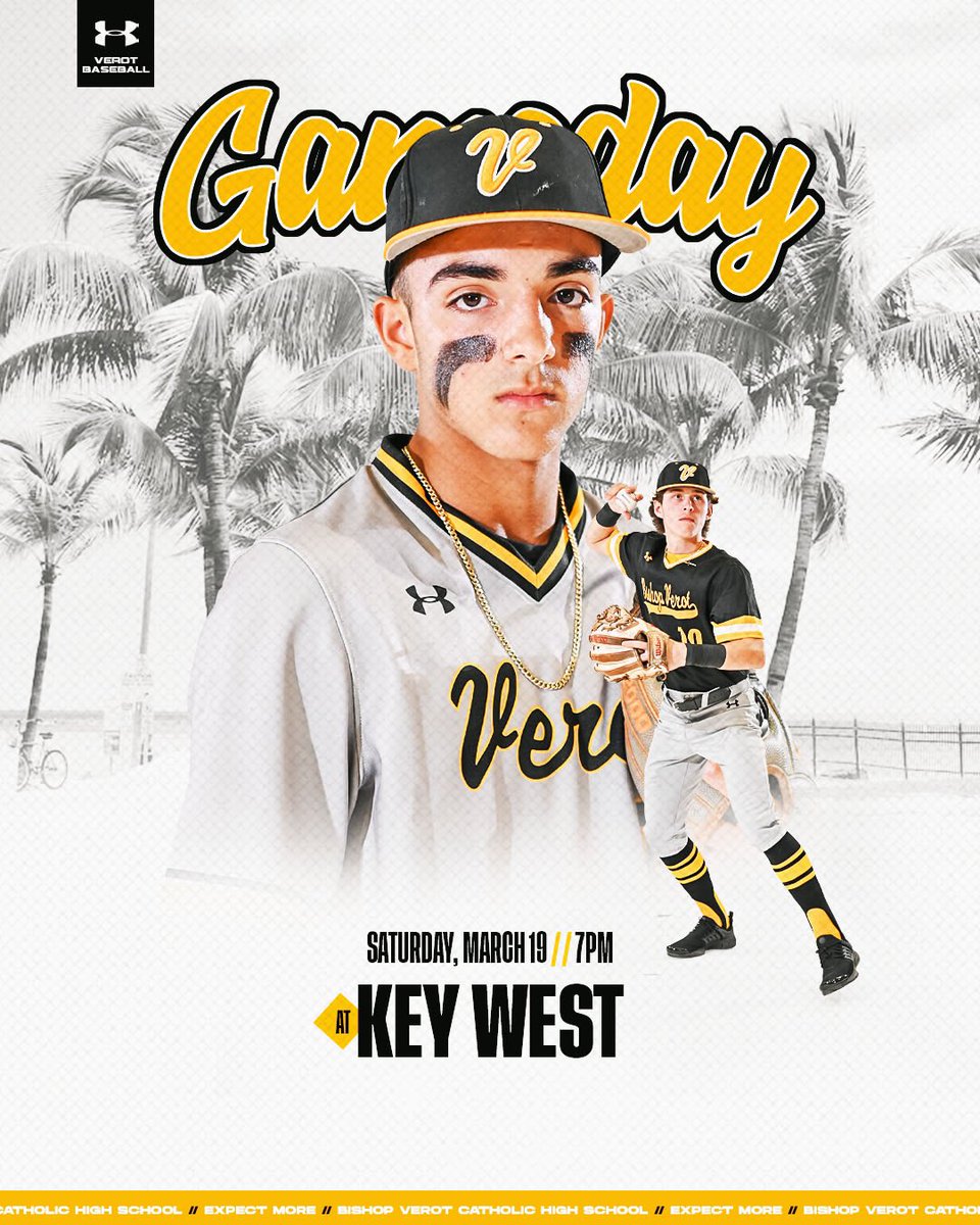Bishop Verot Baseball (@verotbaseball) on Twitter photo Game tonight! First pitch 7PM vs. the Conchs of Key West! Game tonight! First pitch 7PM vs. the Conchs of Key West!