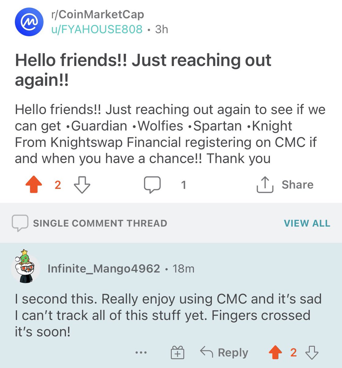 808Jeffa's tweet photo. @CoinMarketCap We’ve been trying to reach you on all of your social media platforms. There’s no denying the movement of @KnightEcosystem Check your @Meta @YouTube @Reddit @instagram PM’s https://t.co/B1wZWEU1Eb