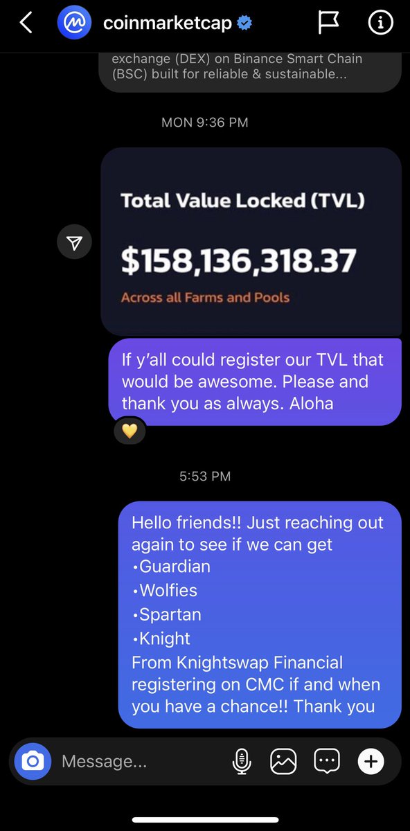808Jeffa's tweet photo. @CoinMarketCap We’ve been trying to reach you on all of your social media platforms. There’s no denying the movement of @KnightEcosystem Check your @Meta @YouTube @Reddit @instagram PM’s https://t.co/B1wZWEU1Eb