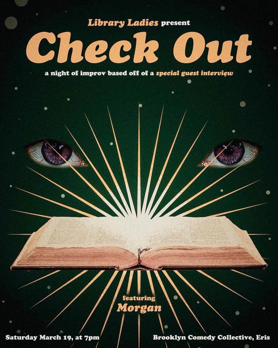 ComedyBrooklyn's tweet photo. Look! Check (it) Out! a library improv show
with Florence Friebe, Fu Goto @shandthomas &amp; opener Morgan

🎟 7pm: https://t.co/2Q0CNSyQHj https://t.co/sRWW5seDUi