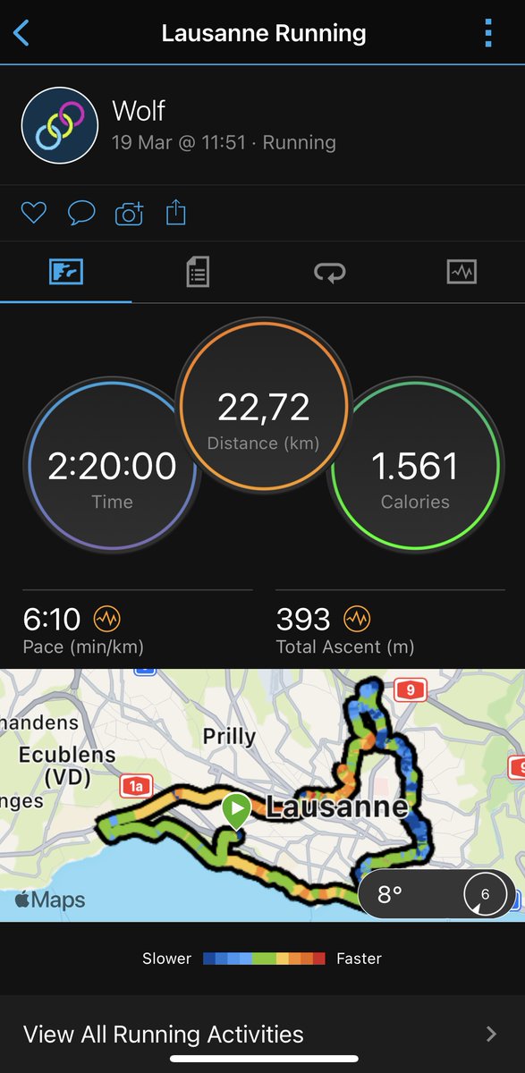 Excited to contribute again with a half marathon (and 393m⬆️) from Lausanne to #runtheworld 

@Keld_Laursen @gderasse @HCKongsted @tm_grd @UlrichtheKaiser @vera__rocha @janagallus