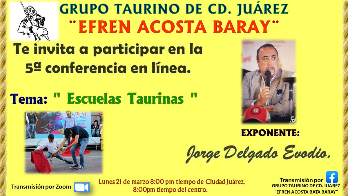 Este lunes estaré dando una charla acerca de una de las pasiones de mi vida la cita es a las 8 PM tiempo de México en Facebook y por Zoom ya el lunes les pasaré el ID espero me acompañen.