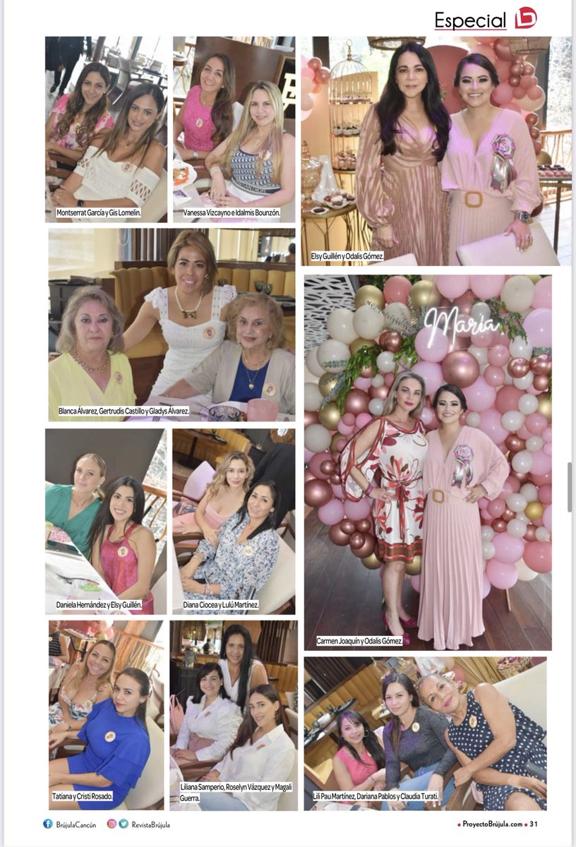 ProyectoBrujula's tweet photo. #Bitacora

Esperando a María. De color rosa fue el código de vestir para las invitadas al baby shower que organizó Odalis Millar, la futura abuela de María, su primera nieta, fruto del enlace de su hija Odalis Gómez y Michel Escalle

👉 Página 30-32 https://t.co/feTnuGI5WO https://t.co/Zr3lKihEd1