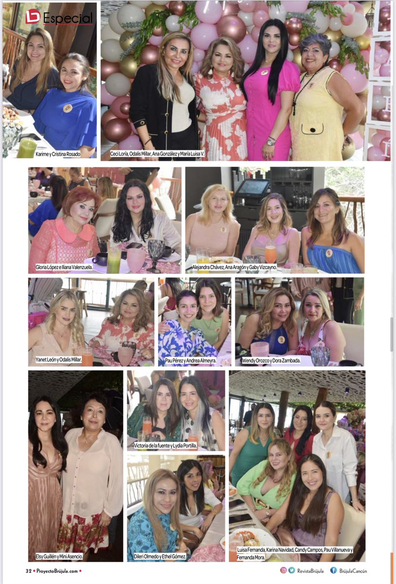 ProyectoBrujula's tweet photo. #Bitacora

Esperando a María. De color rosa fue el código de vestir para las invitadas al baby shower que organizó Odalis Millar, la futura abuela de María, su primera nieta, fruto del enlace de su hija Odalis Gómez y Michel Escalle

👉 Página 30-32 https://t.co/feTnuGI5WO https://t.co/Zr3lKihEd1