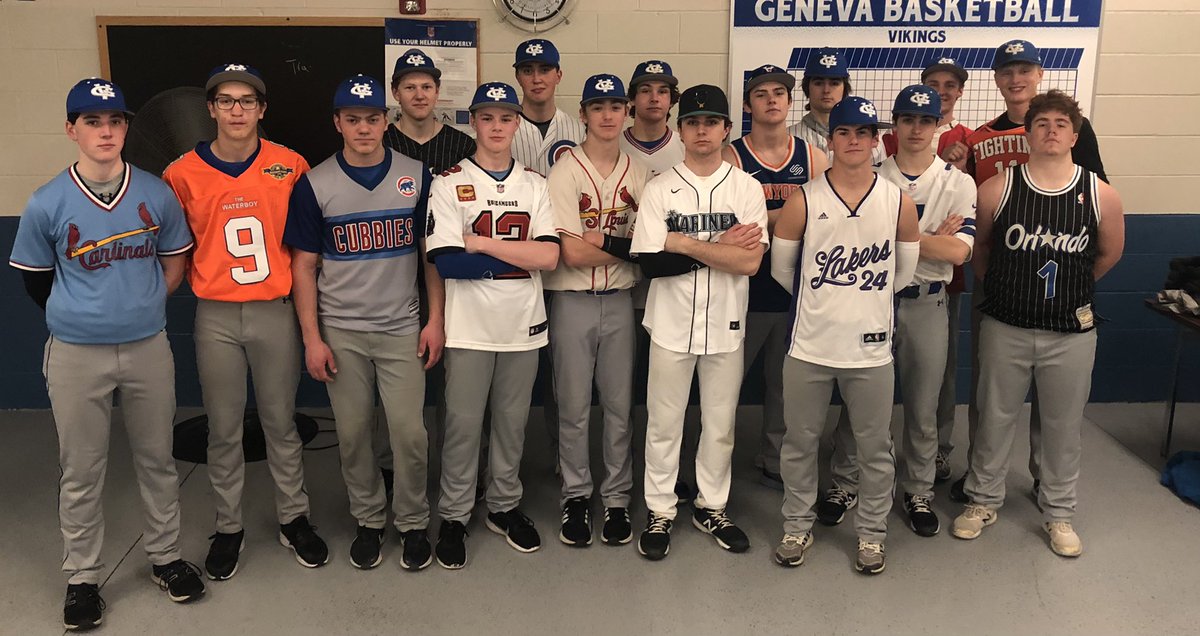 GenevaHardball's tweet image. Jersey Day at practice today. Baseball, basketball, football and soccer were all represented with current players, former players and even a movie character!

If you can’t have fun with what you’re doing, you’re doing it wrong. #GreatestGAMEonEarth