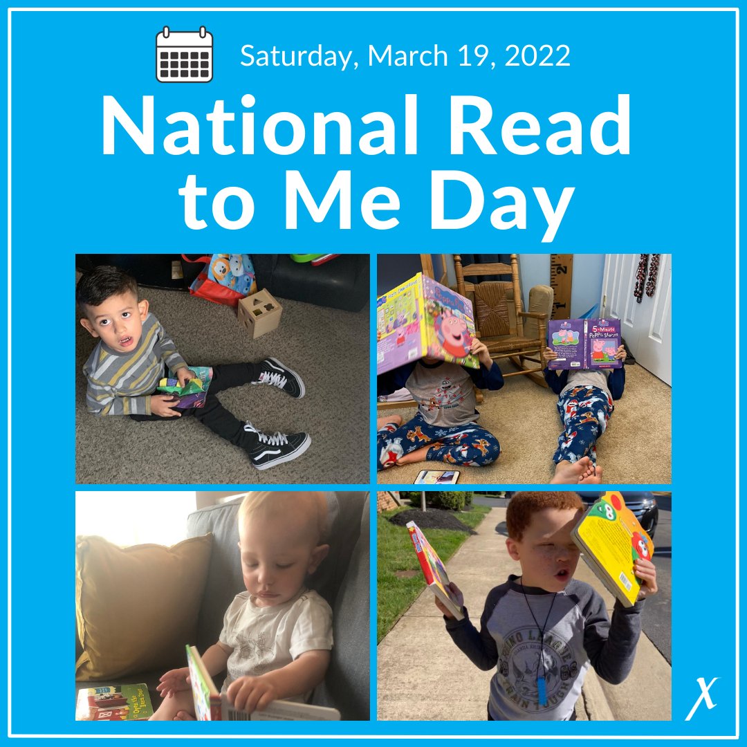 FRAXAresearch's tweet photo. National Read to Me Day!
The best way to celebrate this day is to grab your favorite books, snuggle up, and go on a reading adventure with your kids today!
What are the favorite books at your house to read together?
#NationalReadToMeDay #RandomDays #FragileX https://t.co/808ECbnowS
