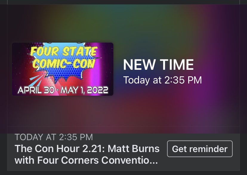 authoress_cj's tweet photo. TODAY at 2:35 CT on @TheConHour it’s
Matt Burns of @4statecomiccon & @carolinafearfes!
#livebroadcast:
#Youtube - https://t.co/if4Uor58IK
#audio - https://t.co/ZL163na10Q
#twitch
#podcast #podcastshow #live #theconhour #youtubechannel #Spotify #fun #iHeartRadio #amazonmusic https://t.co/g7jGTCJxa1
