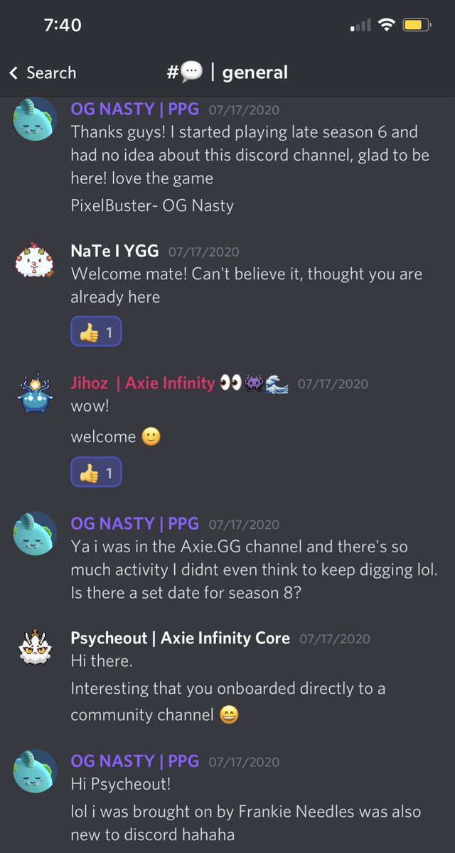 OGxNasty's tweet photo. This one time at band camp @AxieInfinity 

@Jihoz_Axie 
@Psycheout86 
@Nate_YGG 

🙏🏽 https://t.co/X21VGRUhqe