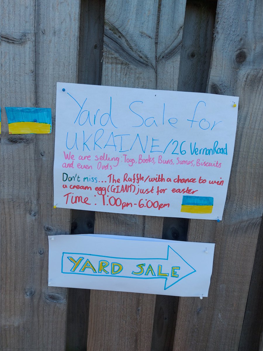 PeterTissington's tweet photo. Yard &amp; Bun Sale on Vernon Road, Dore this afternoon until 6pm. Proceeds for #Ukraine 
@DoreVillageSoc https://t.co/hbVPVRi3CB