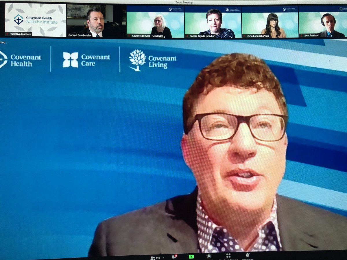 benfreeland's tweet photo. .@CovenantCA CEO Patrick Dumelie brings greetings to #CCForum2022 #compassionatecommunities #palliativecare https://t.co/4qrwVYBQae