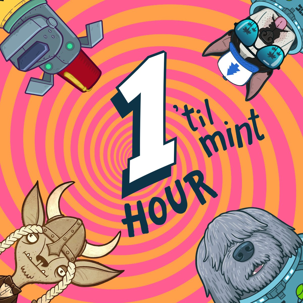 TimeTravelPets's tweet photo. 🚀Only 1 HOUR until Launch!🚀
Get ready to mint some Time Traveling dogs!
https://t.co/F8rvvosJ79
#NFTlaunch #NFTdrop #NFTmint #NFTdogs #NFTlaunchday #NFTCollection #NFTs https://t.co/o7No9QEmoh