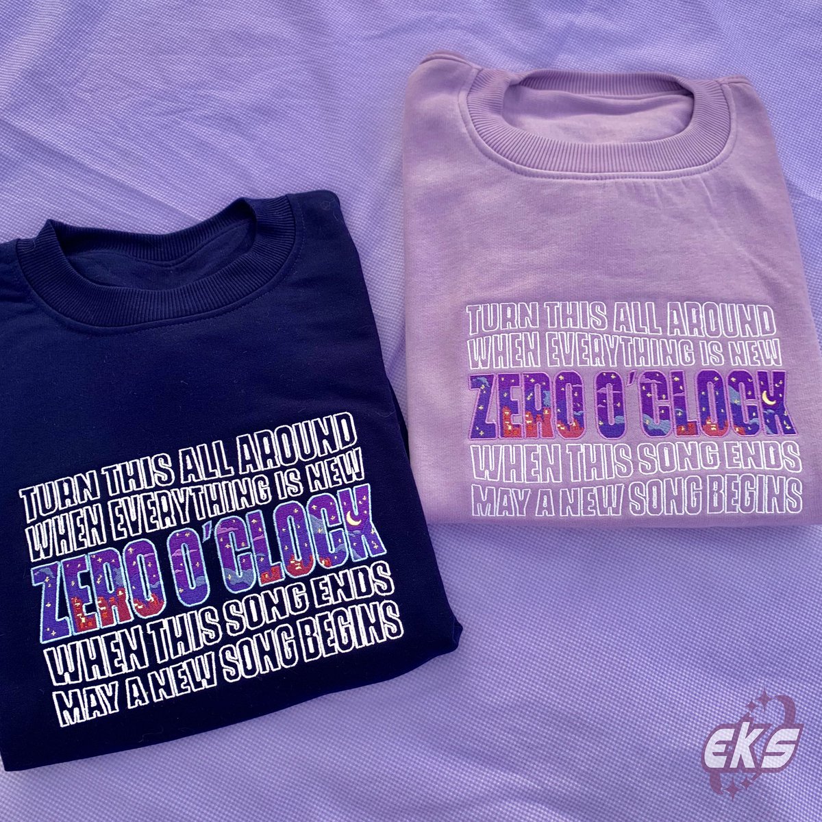 etherealkstuff's tweet photo. “Turn this all around, when everything is new… Zero O’Clock”
00:00 (Zero O’Clock) Sweatshirts by @etherealkstuff
Colors: Navy &amp; Lilac https://t.co/nikLCLI0D7