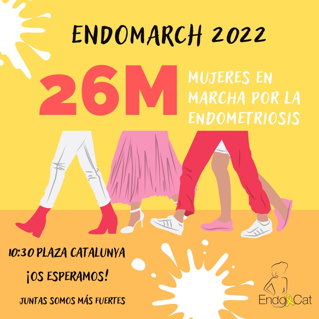 ¡¡Ya solo queda una semanita para Endomarch 2022!!!
Os esperamos a tod@s, afectadas, familiares, amigos y mascotas. 
¡Nos vemos el próximo sábado endoguerreras!! 💪💛
#endometriosis #endomarch2022 #endocat #lavamosaliar #sorpresas #lopasaremosgenial  #juntassomosmasfuertes
