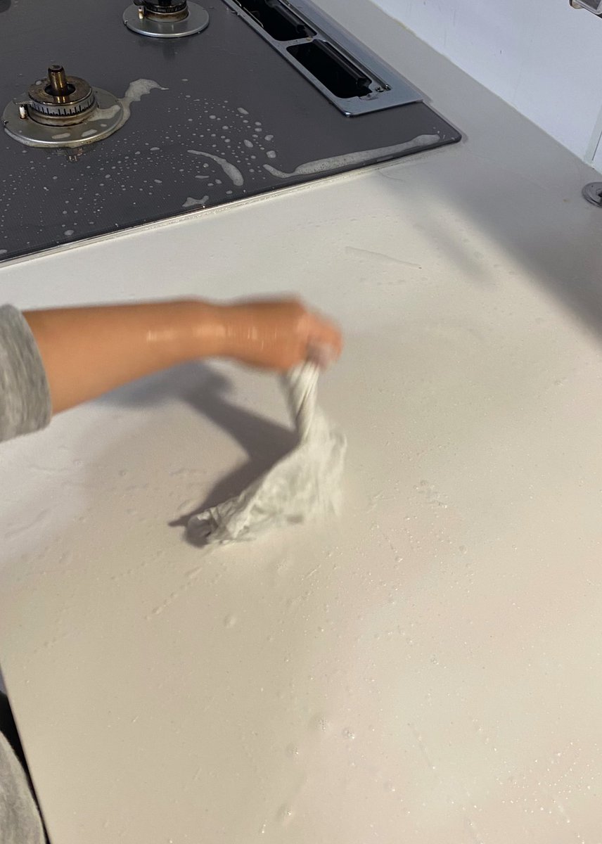 キッチンのお掃除めちゃくちゃ張り切ってくれて使ってたダスターがめちゃくちゃ毛羽立った 