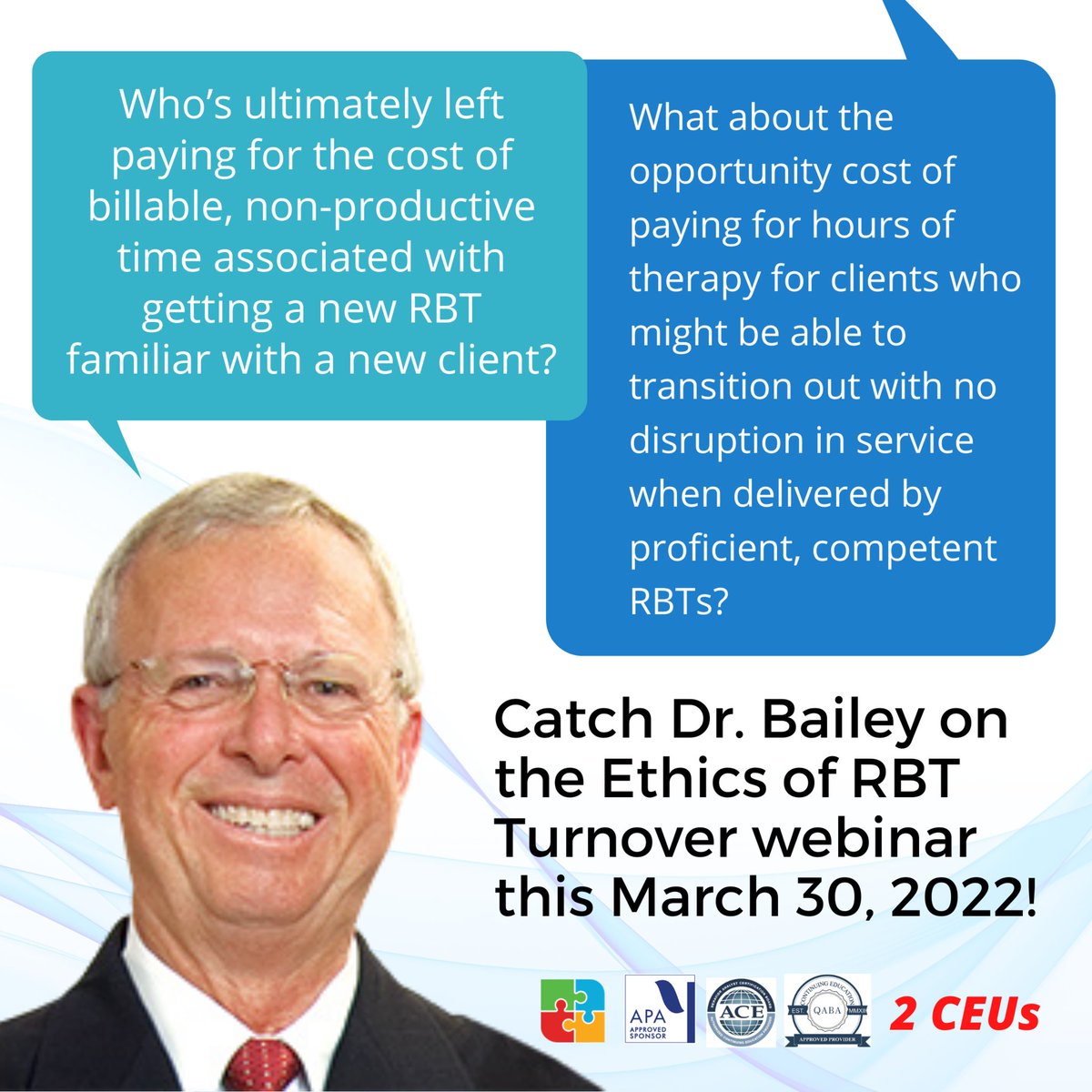 speciallearning's tweet photo. SAVE your seat here → https://t.co/dOopHlqI5H
Join Dr. Jon Bailey, BCBA-D on the 30th of March where he will discuss the true cost of RBT Turnover 💯💯💯
#rbtturnover #turnoverissue #rbt #bcba #aba #bacb #qaba #apa #ethics https://t.co/uK4pczg9sM