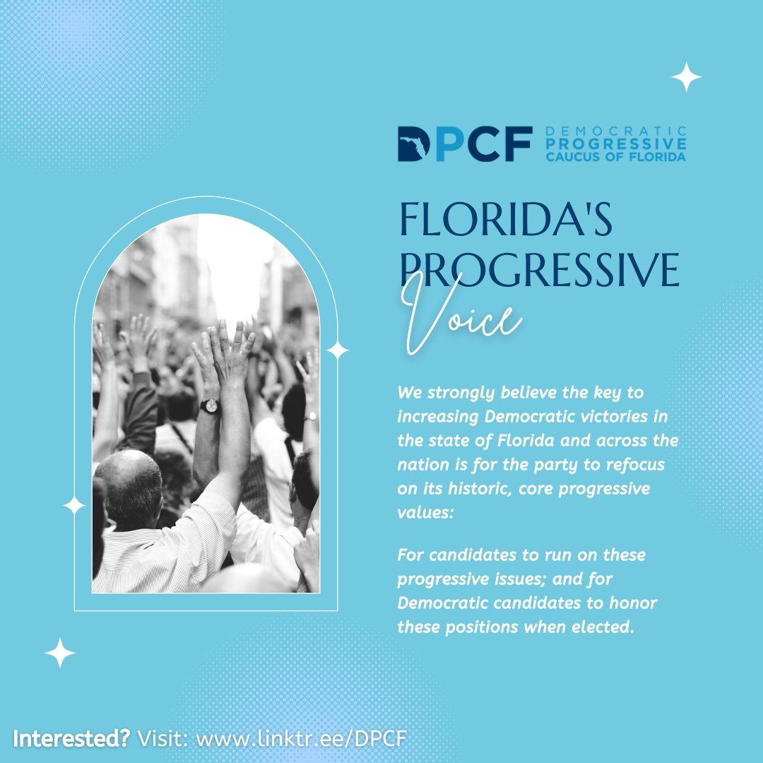 ProgressiveFL's tweet photo. Florida's Progressive Voice 📣 

🔹 For candidates to run on these progressive issues; and
🔹 For Democratic candidates to honor these positions when elected.

#DPCF #FLProgressives #Florida https://t.co/N6DsAMxmdw