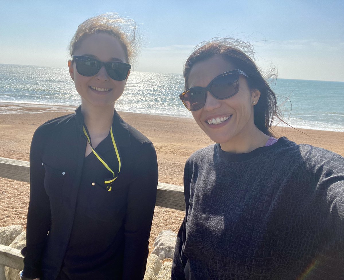 HannahKumari's tweet photo. A stunning drive from Plymouth to @LighthousePoole ☀️ So lucky to travel to all these places w/ our amazing TSM @DanniHarris_x &amp; perform ENG-ER-LAND to lots of different audiences ⚽️🌊⚽️ #ENGERLANDplay #OnTour #Seaside https://t.co/CzmLiOwPxC