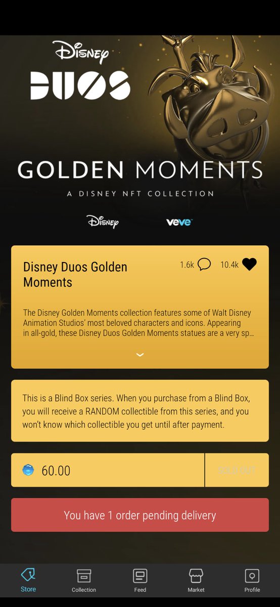 stitches93rd's tweet photo. Finally we get a hit! #veve #disney #goldenmoments 

Oh and hi...it's been a while lol https://t.co/q63t6891AU