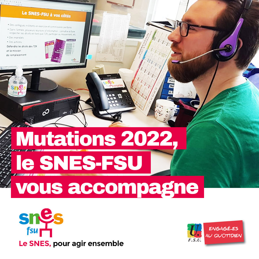 SNESFSU's tweet photo. #Mutations2022 #Intra2022 Vous avez obtenu une académie à l’inter ou vous souhaitez changer d’affectation dans votre académie ? Calendrier, barème, vœux, suivi de votre dossier, les sections académiques @SNESFSU se mobilisent pour vous accompagner ! 
👉 https://t.co/Rfp9cfOsQ2 https://t.co/tyBmZOI8Zb