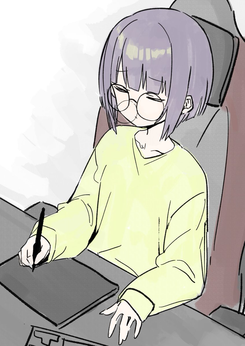 「寝たくない 」|しはんのイラスト